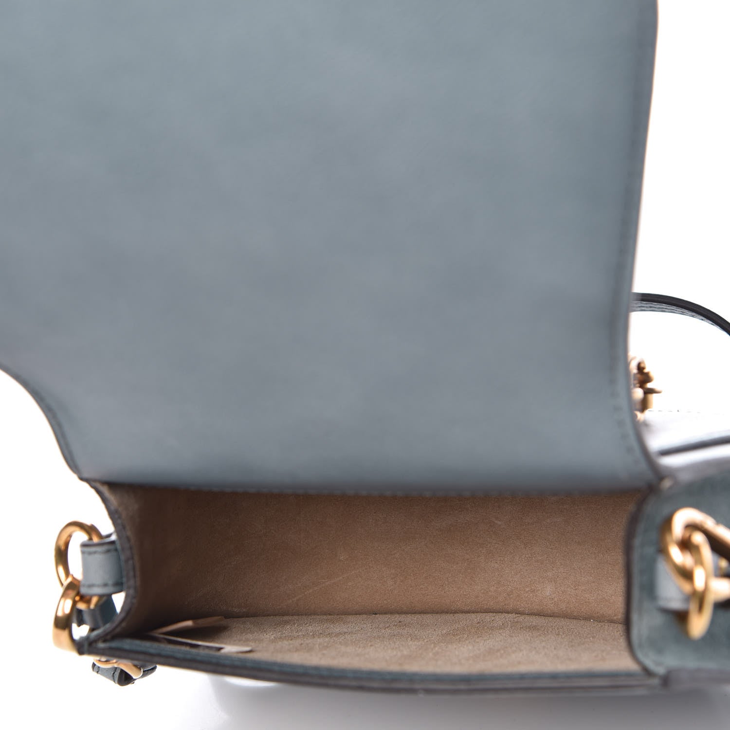 Chloe Calfskin Suede Small Nile Bracelet Bag Cloudy Blue 5 of 10