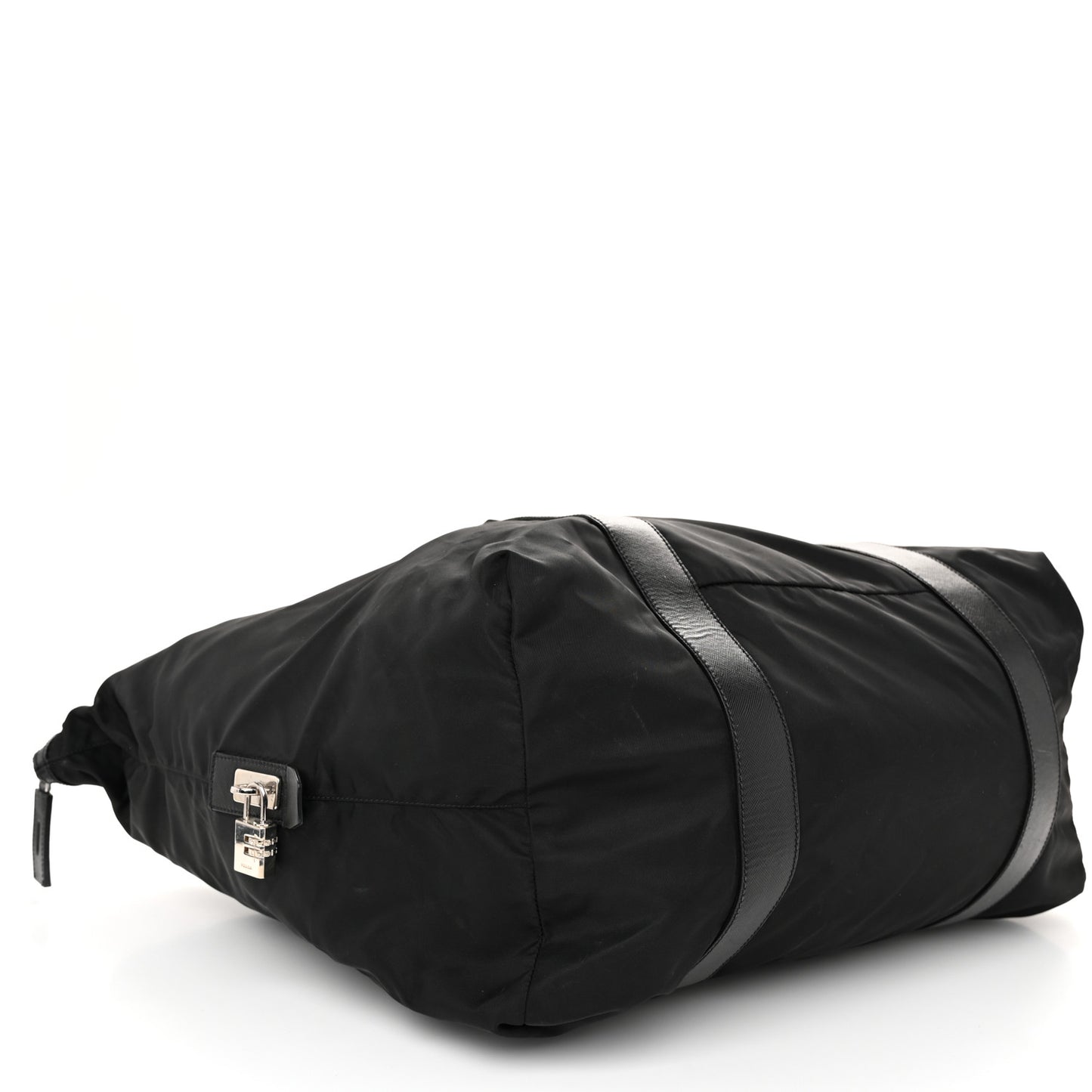 Tessuto Nylon Saffiano Carry On Travel Bag Black