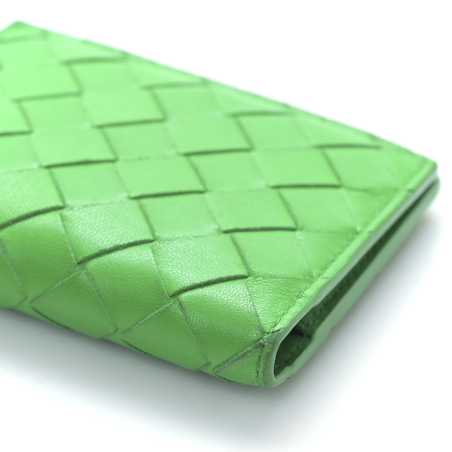Bottega Veneta Nappa Intrecciato Bifold Zip Wallet Grass 9 of 9