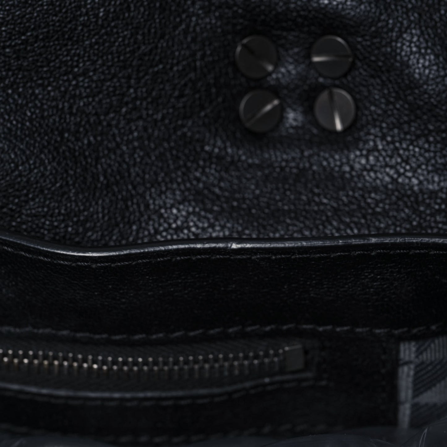 Lambskin Fringe Medium PS1 Satchel Black