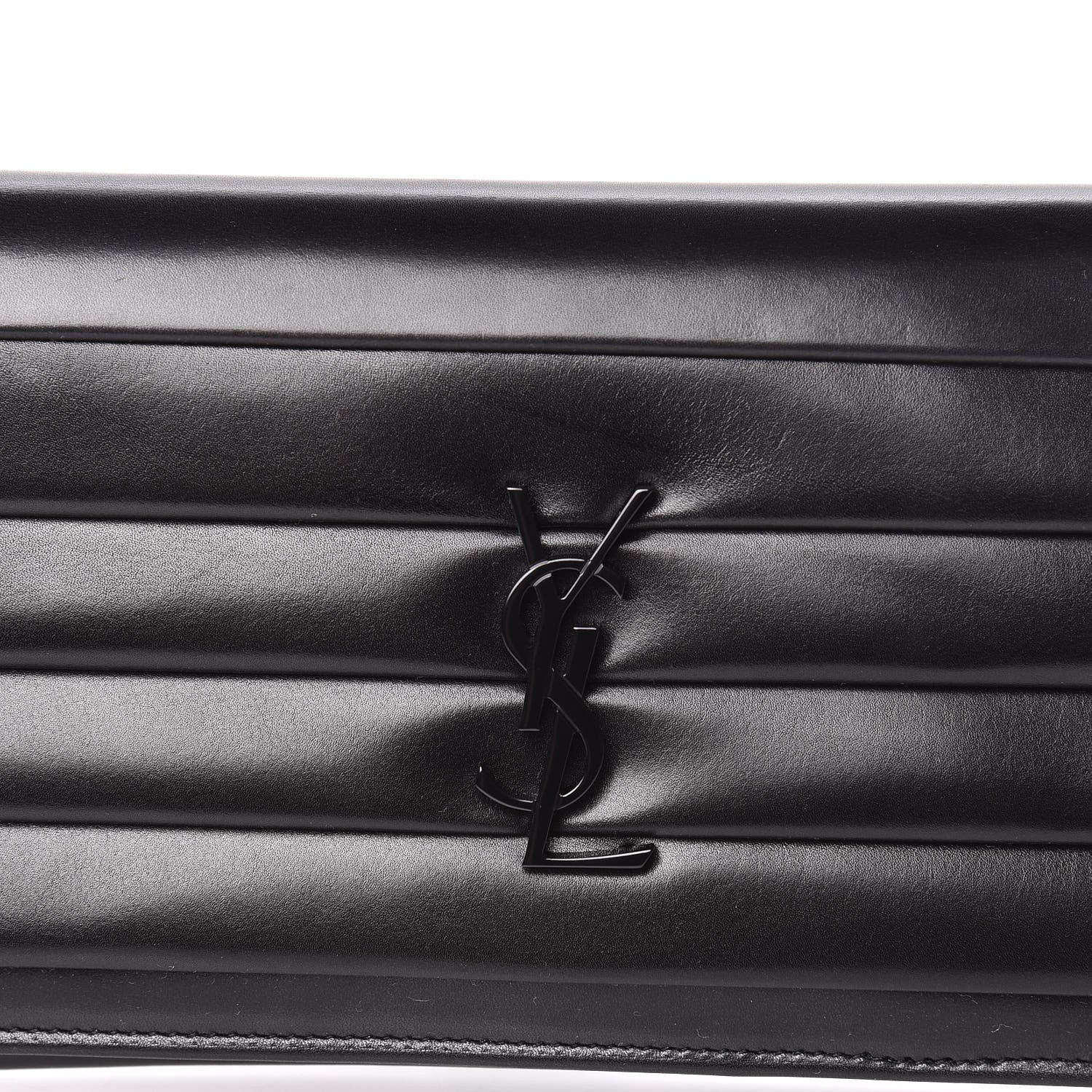 Saint Laurent Calfskin Monogram Smoking Clutch Black 10 of 10