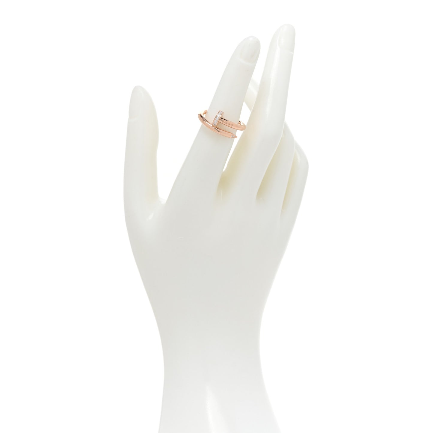 18K Pink Gold Diamond Juste Un Clou Ring 52 6