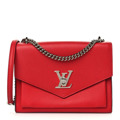 Louis Vuitton Soft Calfskin Mylockme Chain Bag BB Rubis 1 of 6