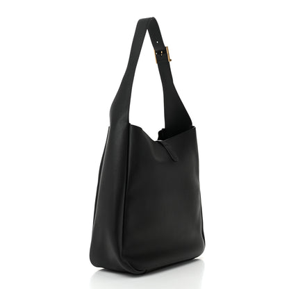 Saint Laurent Smooth Calfskin Large Le 5 A 7 Soft Hobo Black 4 of 12