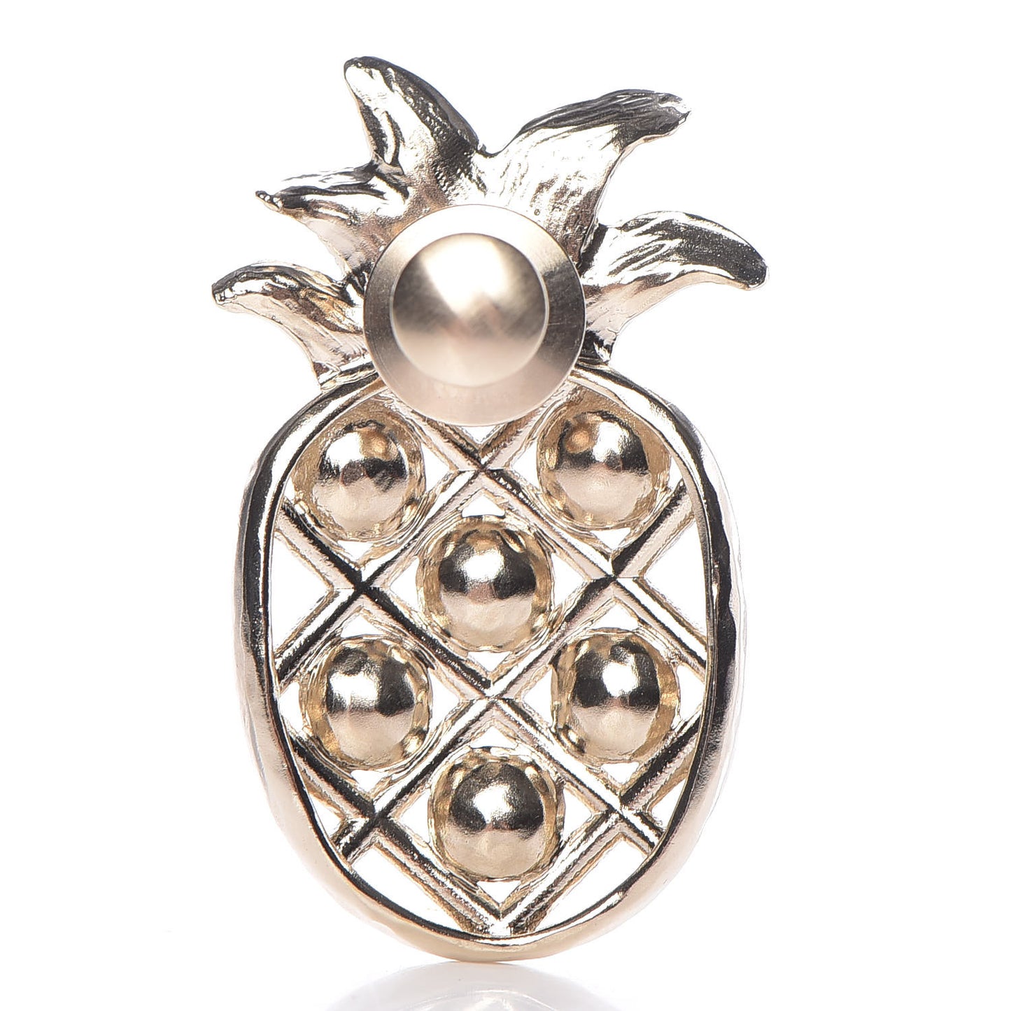 Pearl Pineapple Brooch Gold
