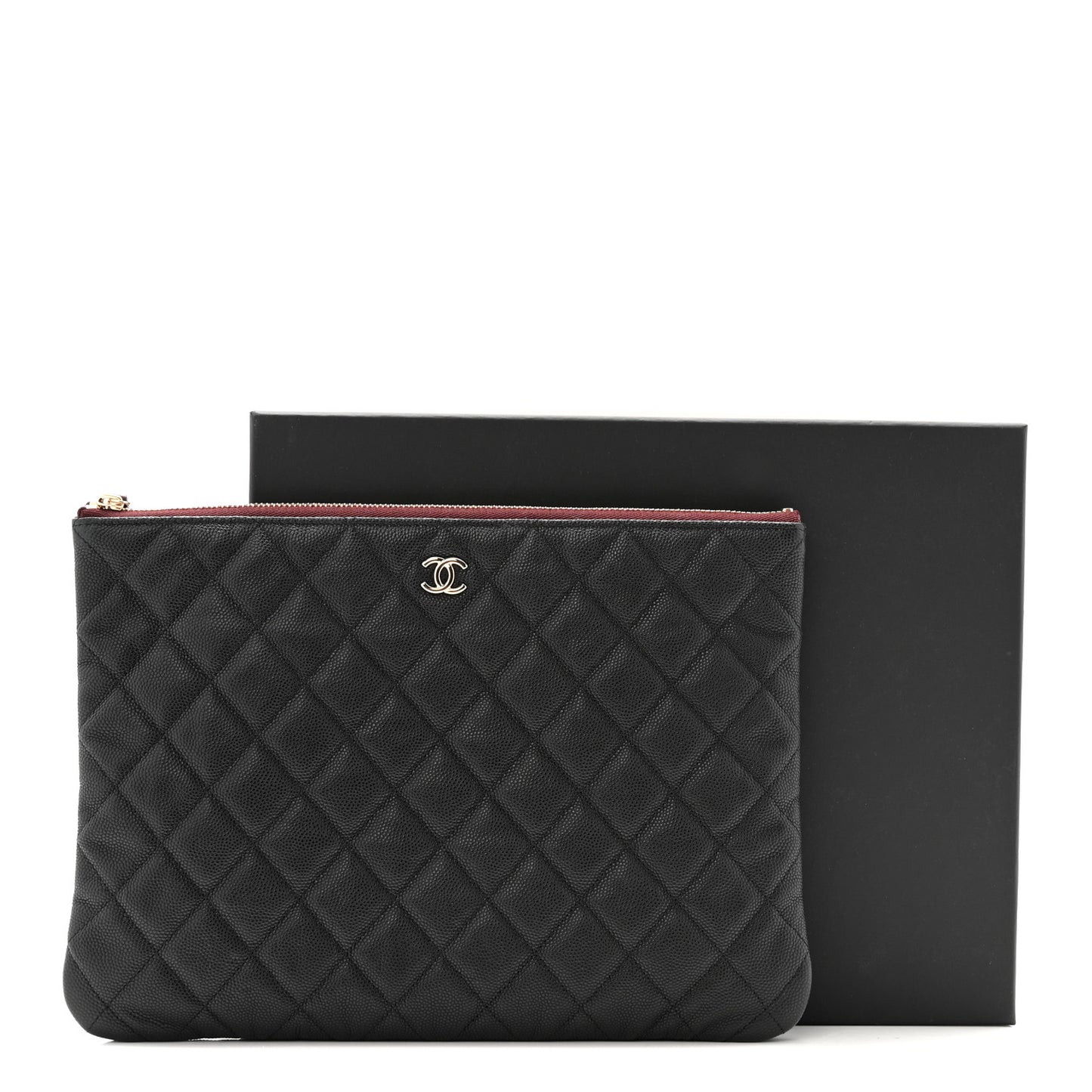 Caviar Quilted Medium Cosmetic Case Black