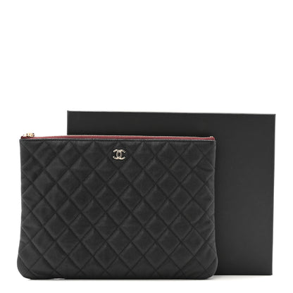 Chanel Caviar Quilted Medium Cosmetic Case Black 19 of 20
