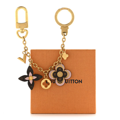 Louis Vuitton Brass Monogram Blooming Flowers Bag Charm Key Holder Rose Ballerine 6 of 6