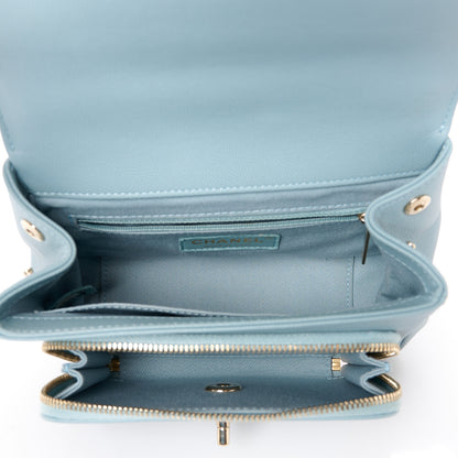 Chanel Caviar Quilted Small Business Affinity Flap Blue 5 of 13
