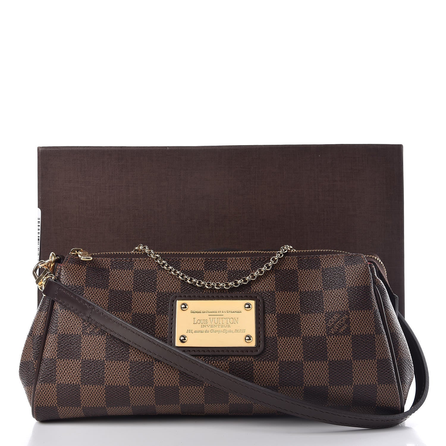 Louis Vuitton Damier Ebene Eva Clutch 12 of 12