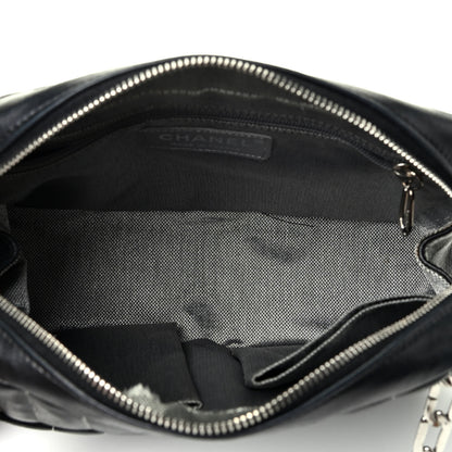 Chanel Lambskin Vertical Quilted Mademoiselle Small Camera Case Black 4 of 4