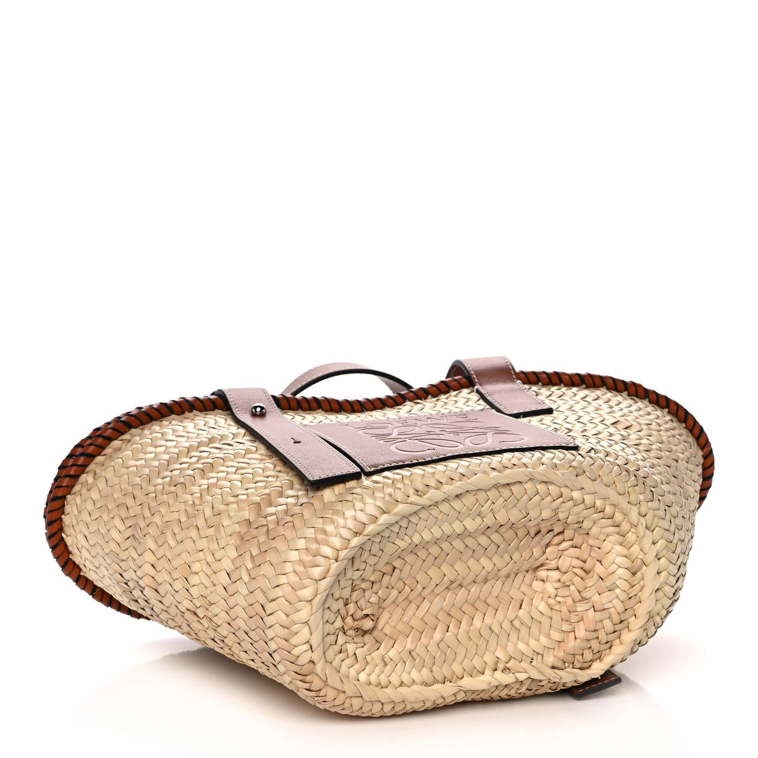 Loewe Raffia Small Basket Tote Bag Natural Tan 4 of 11