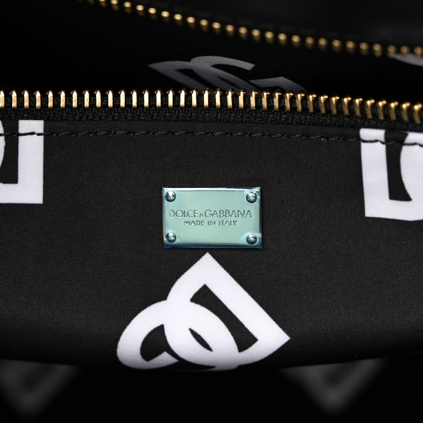 Calfskin DG Logo Shopper Tote Black
