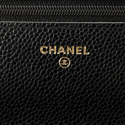 Chanel Caviar Quilted Wallet On Chain WOC Black 6 of 8