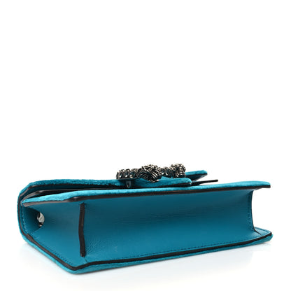 Gucci Velvet Super Mini Dionysus Shoulder Bag Pavone Cyan 4 of 11