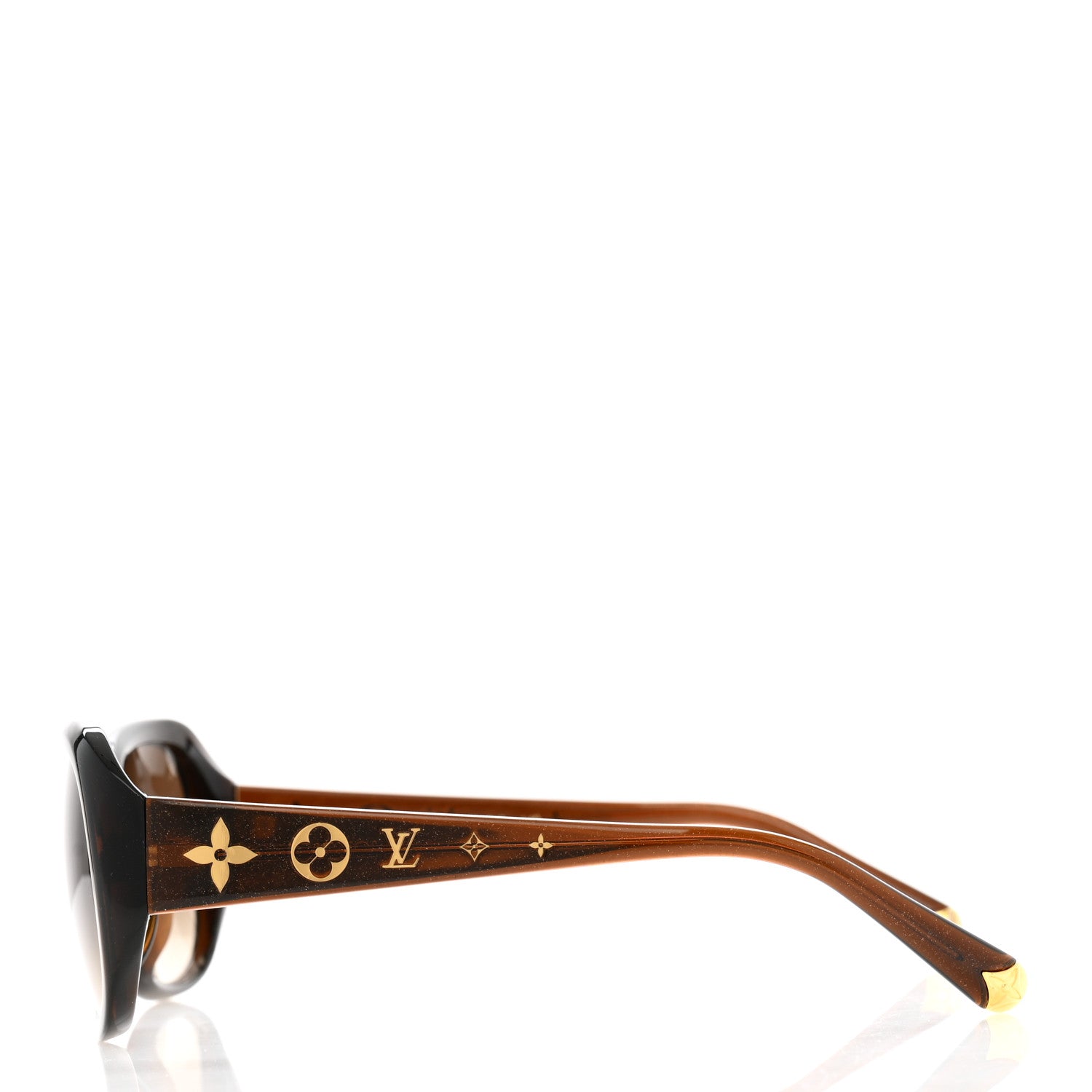 Louis Vuitton Acetate Obsession GM Sunglasses Z0459E Brown Glitter 3 of 8