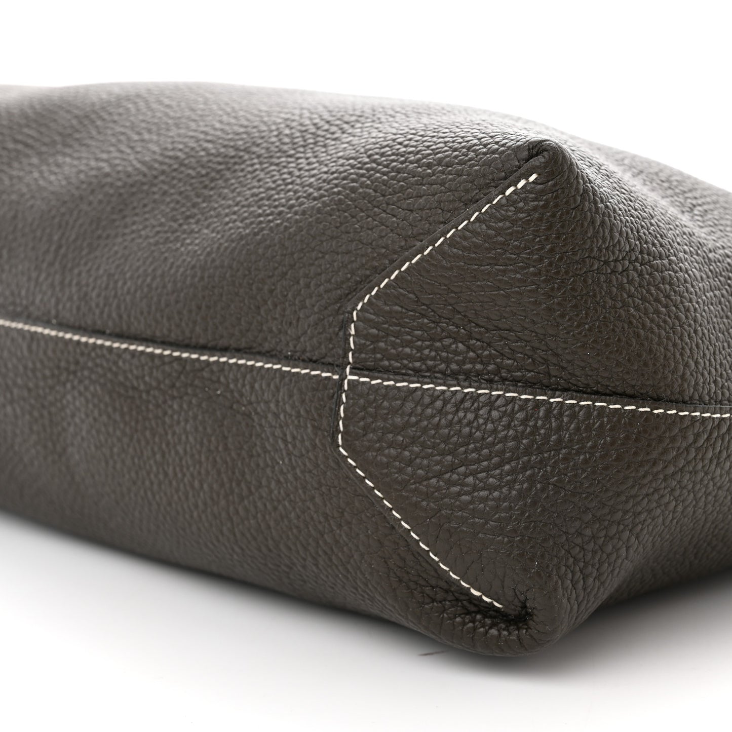 Taurillon Clemence Double Sens 36 Reversible Tote Vert De Gris Bamboo