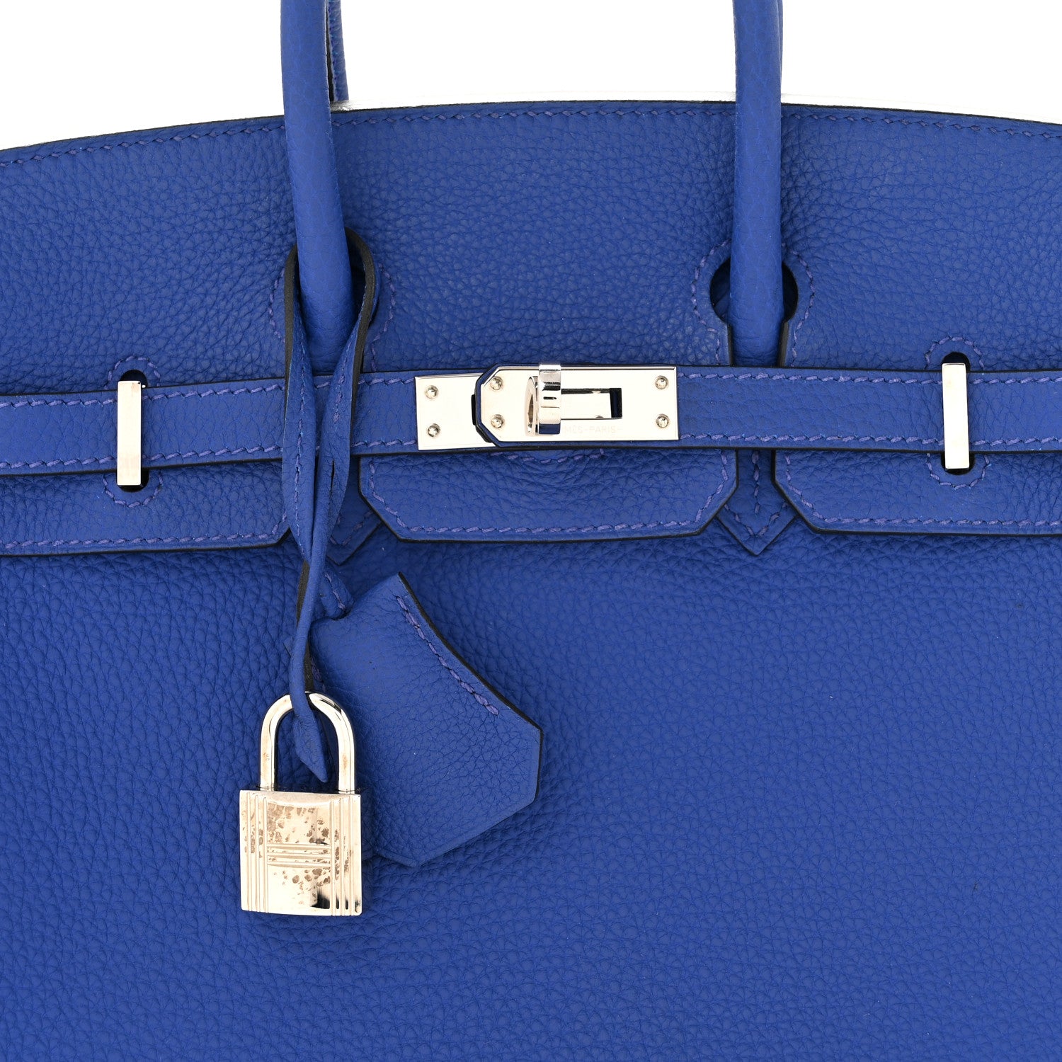 Hermes Togo Birkin 25 Bleu Electrique 7 of 11