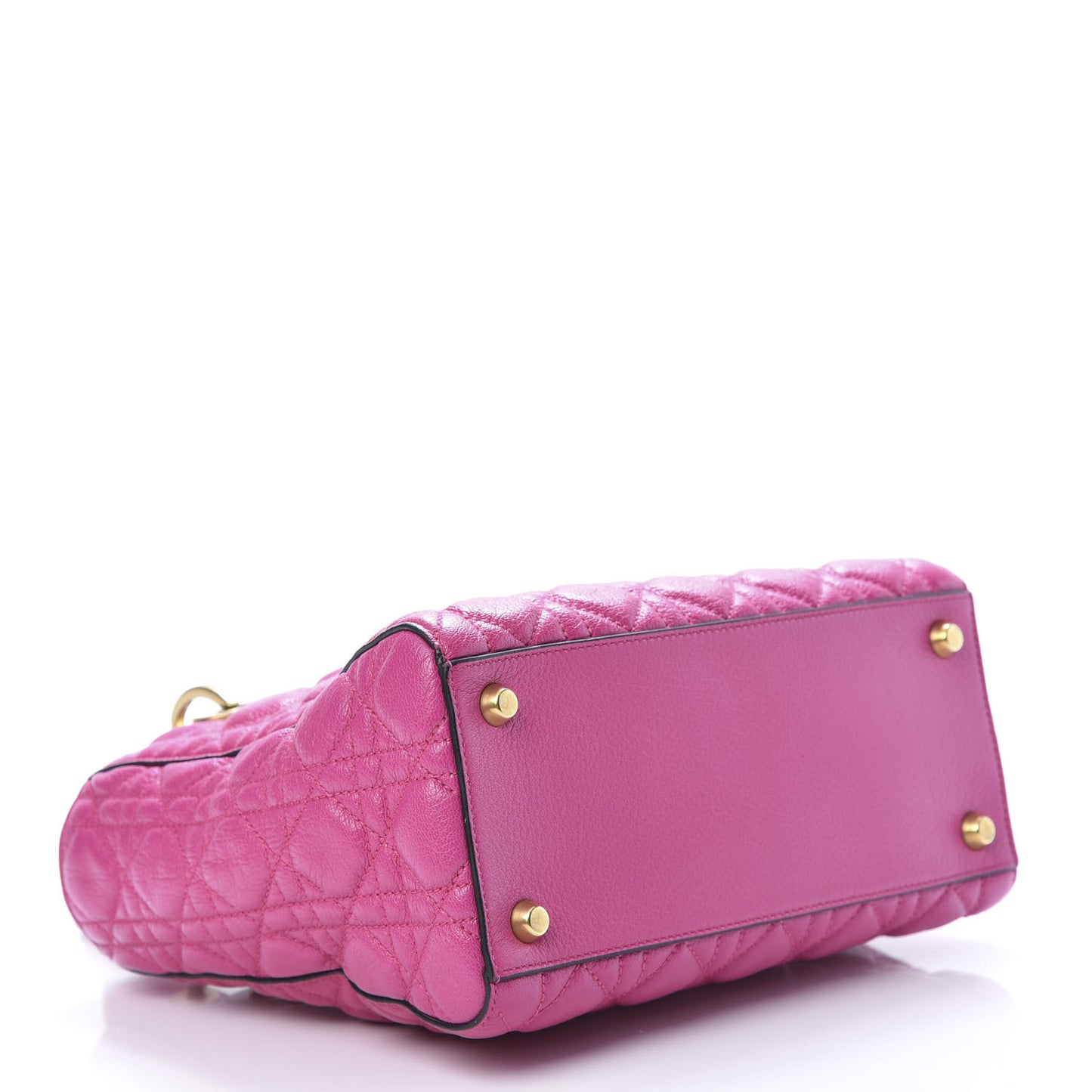 Goatskin Cannage Medium Lady Dior Fuchsia