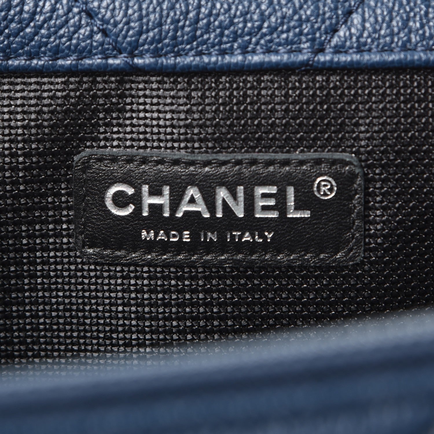 Chanel Calfskin Chevron Quilted XXL Travel Flap Bag Blue 6 of 7