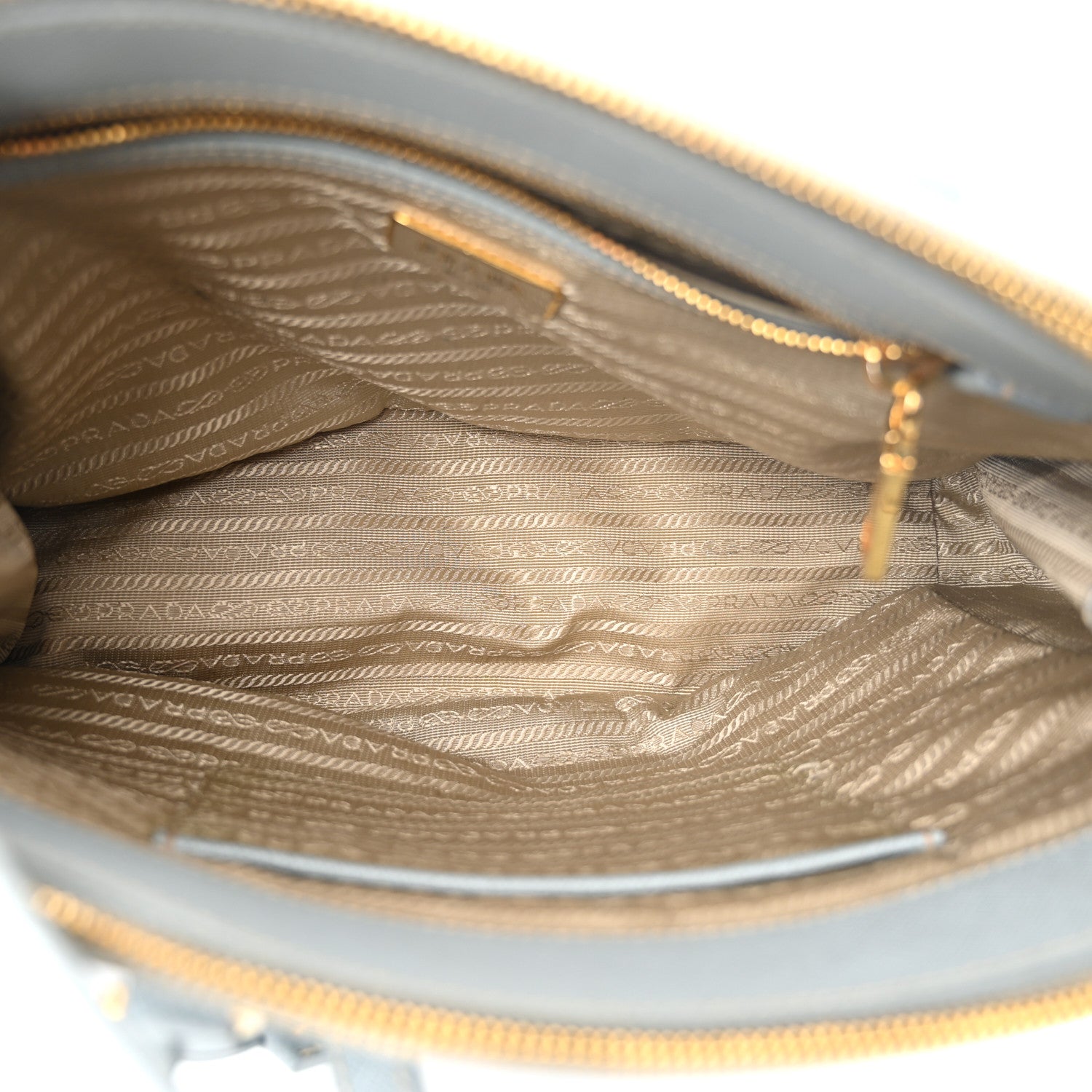 Prada Saffiano Small Galleria Double Zip Tote Lago 5 of 12