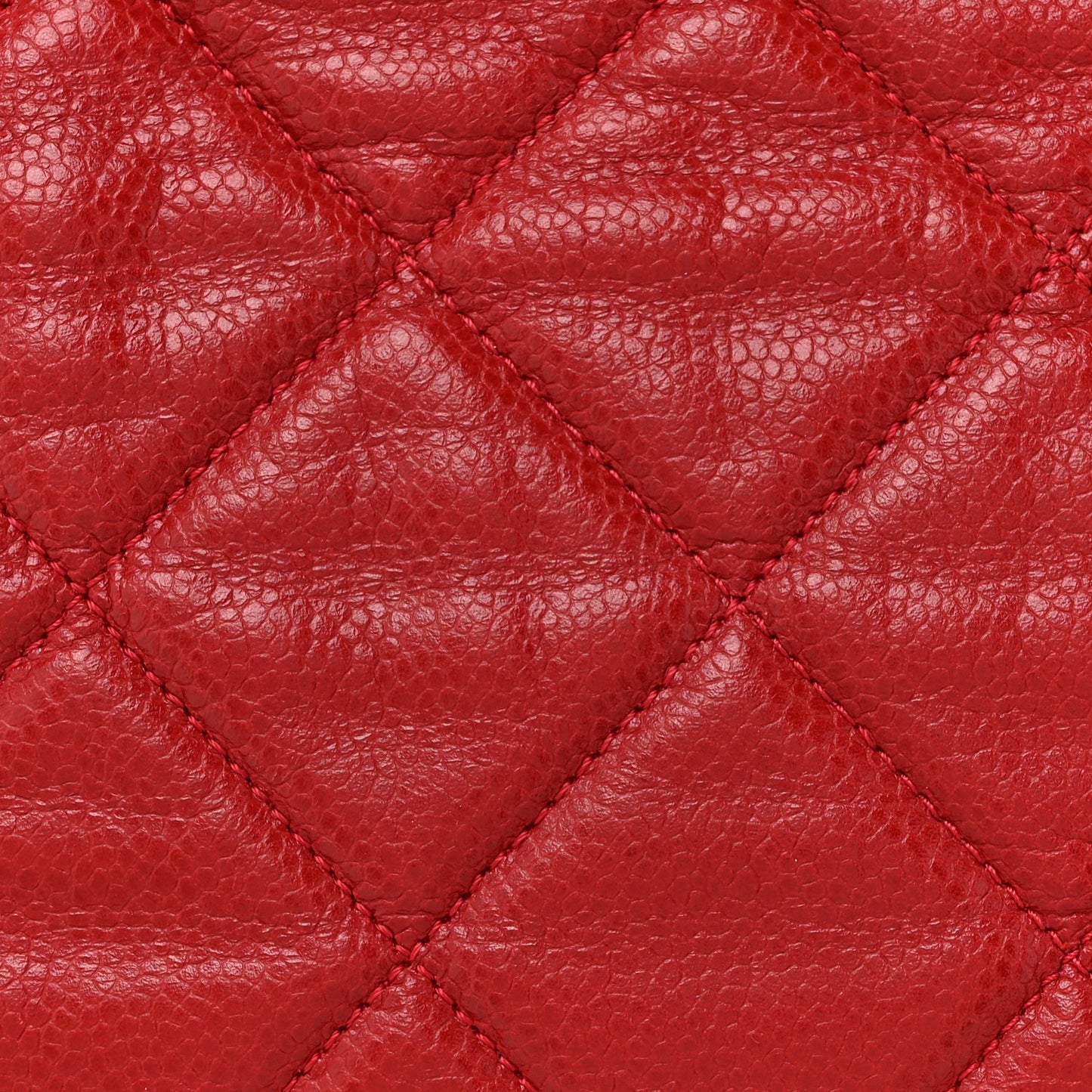 Caviar Quilted Large Cells Shopping Tote Red