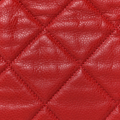Chanel Caviar Quilted Large Cells Shopping Tote Red 8 of 17