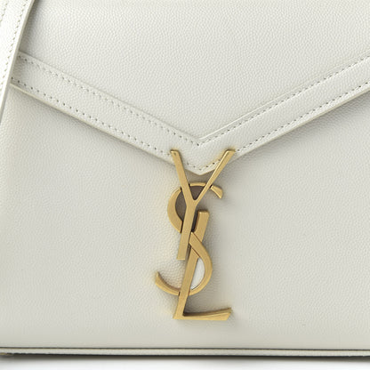 Saint Laurent Grain de Poudre Mini Classic Monogram Cassandra Top Handle Vintage White 9 of 9