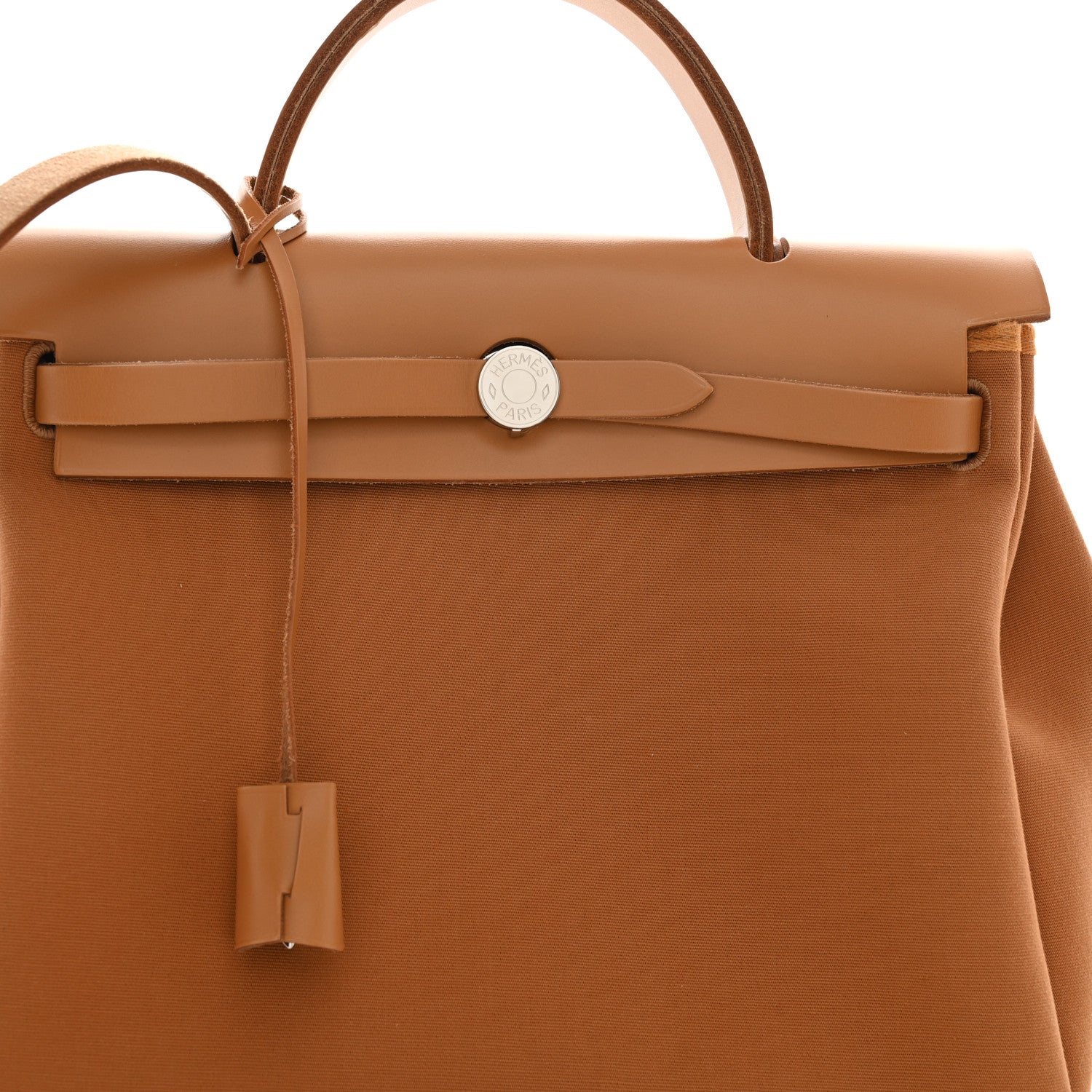Hermes Military Toile Vache Hunter Herbag Zip Retourne 31 PM Dune Etoupe 9 of 12