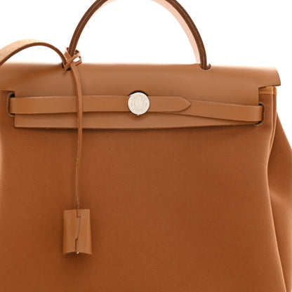 Hermes Military Toile Vache Hunter Herbag Zip Retourne 31 PM Dune Etoupe 9 of 12