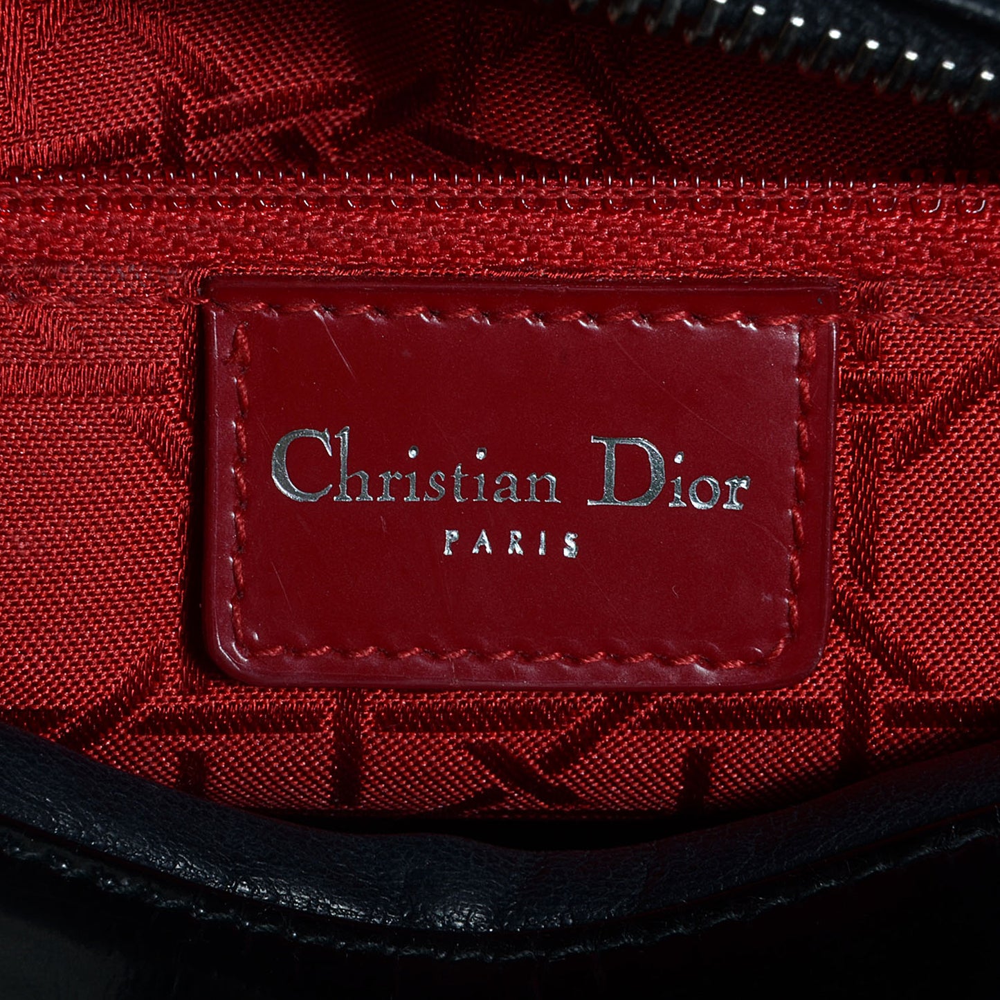 Patent Cannage Medium Lady Dior Black
