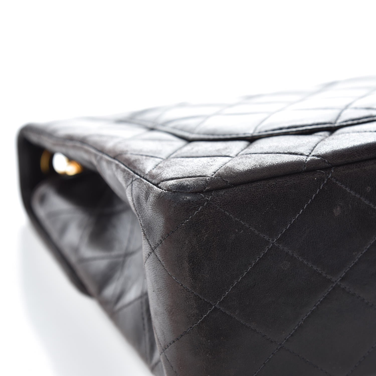 Chanel Lambskin Quilted Jumbo Single Flap Black 14 of 15