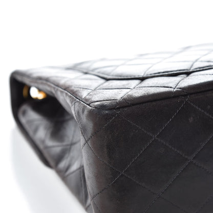 Chanel Lambskin Quilted Jumbo Single Flap Black 14 of 15