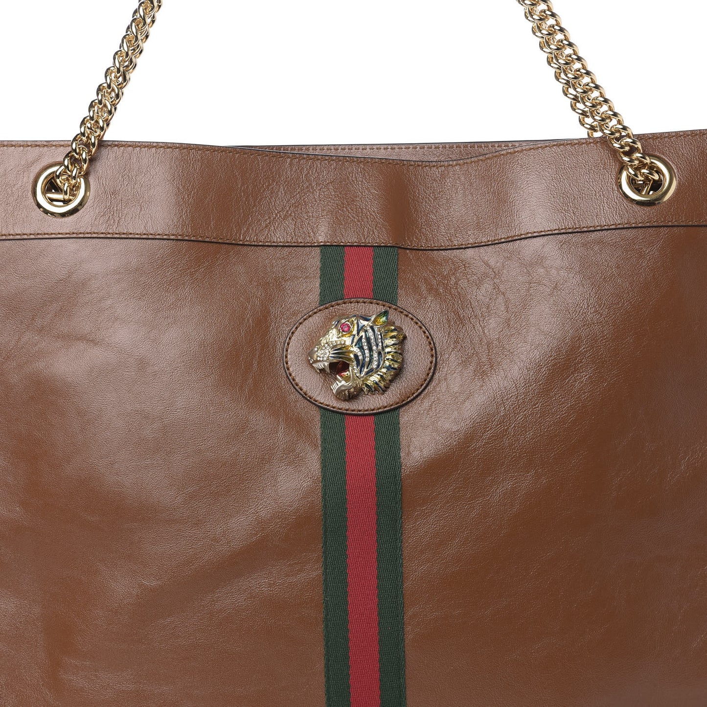 Calfskin Large Rajah Chain Tote Cuir