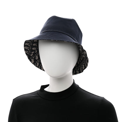Christian Dior Polyester Cotton Oblique Teddy-D Brim Bucket Hat Blue 4 of 15