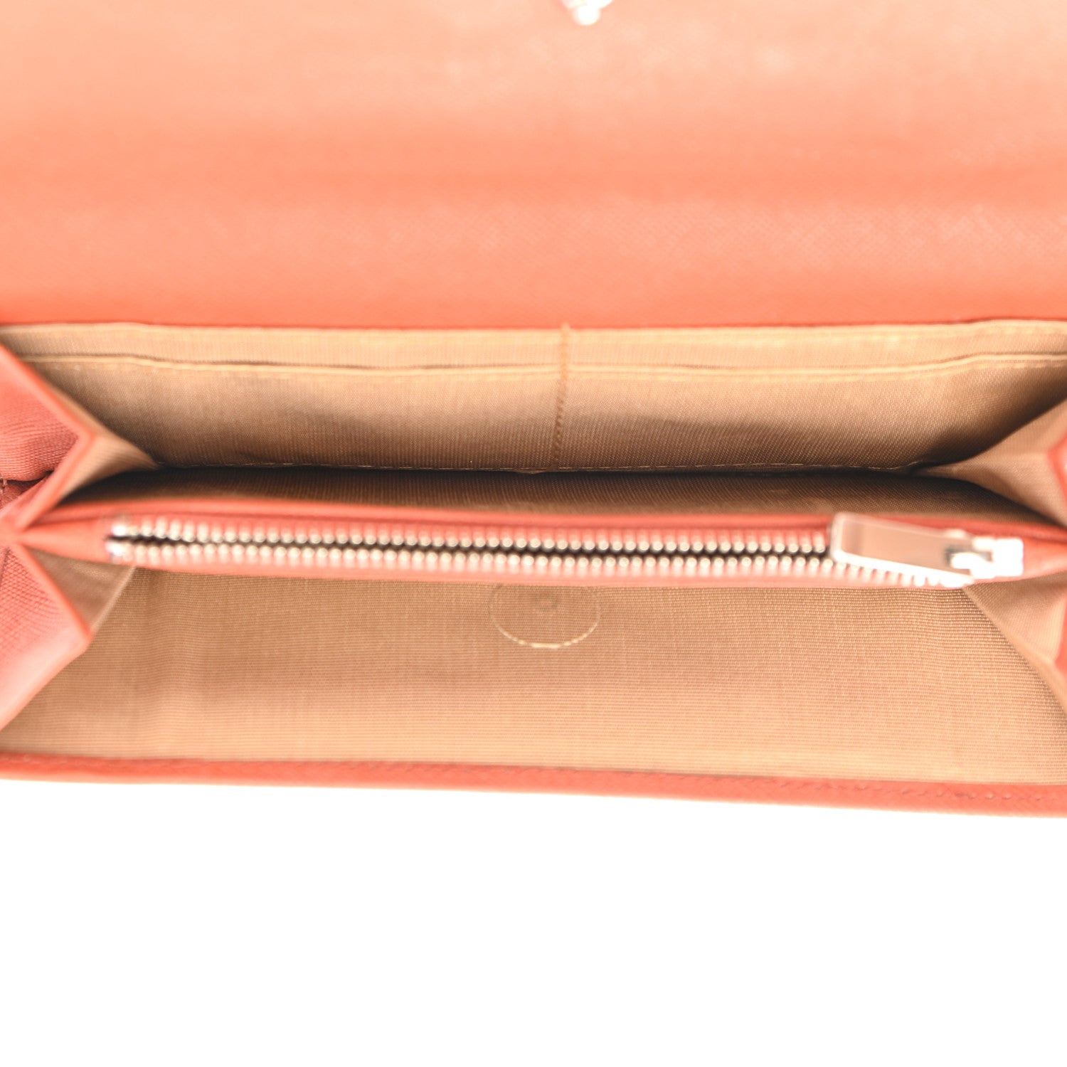 Burberry Calfskin House Check Continental Flap Wallet Orange 9 of 22