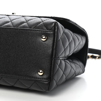 Chanel Caviar Quilted Small Coco Handle Flap Black 9 of 9