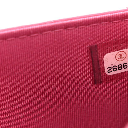 Chanel Lambskin Chevron Quilted Trendy CC Wallet On Chain WOC Pink 7 of 11