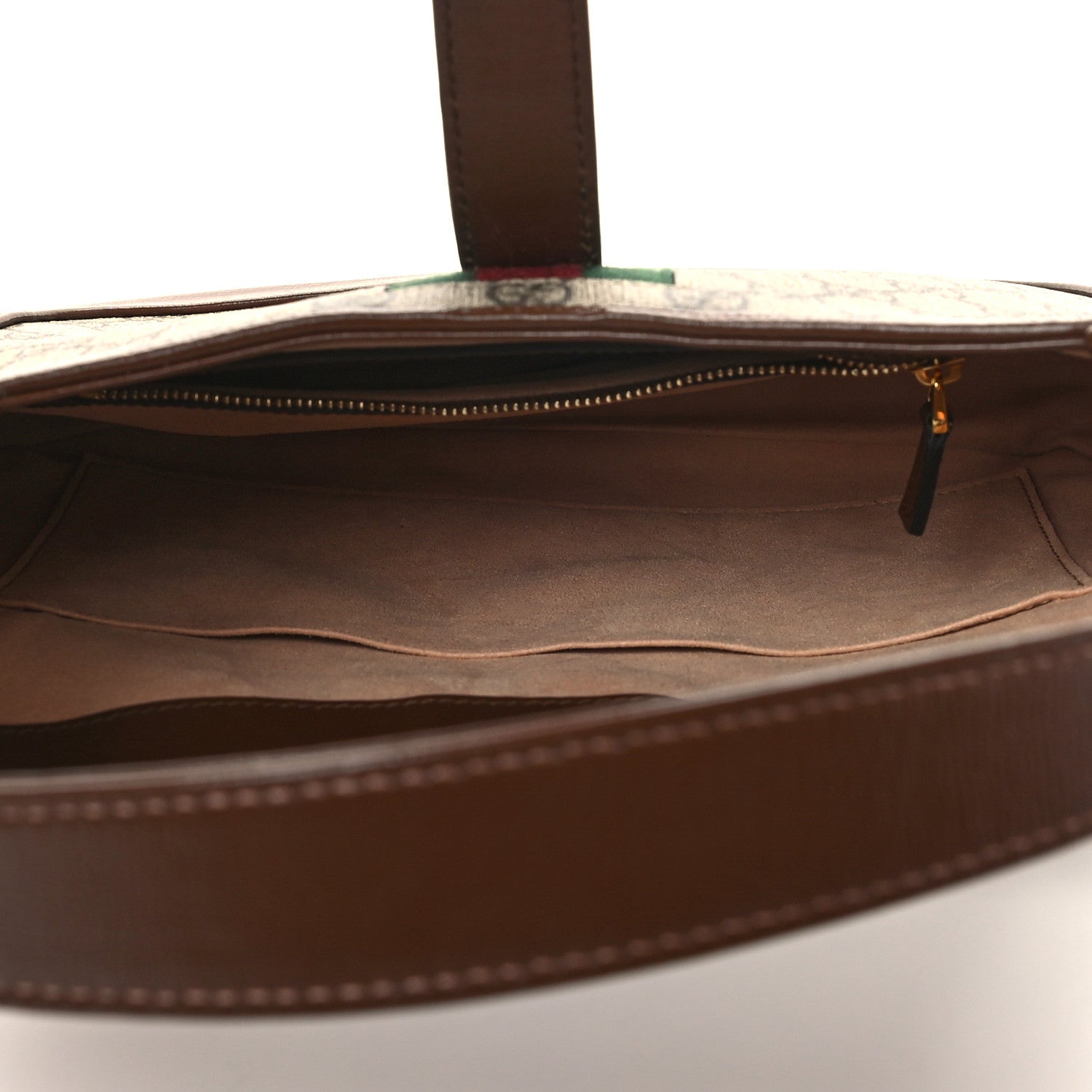 Gucci GG Supreme Monogram Azalea Calfskin Web Small Jackie 1961 Hobo Beige Ebony Brown Sugar 5 of 8