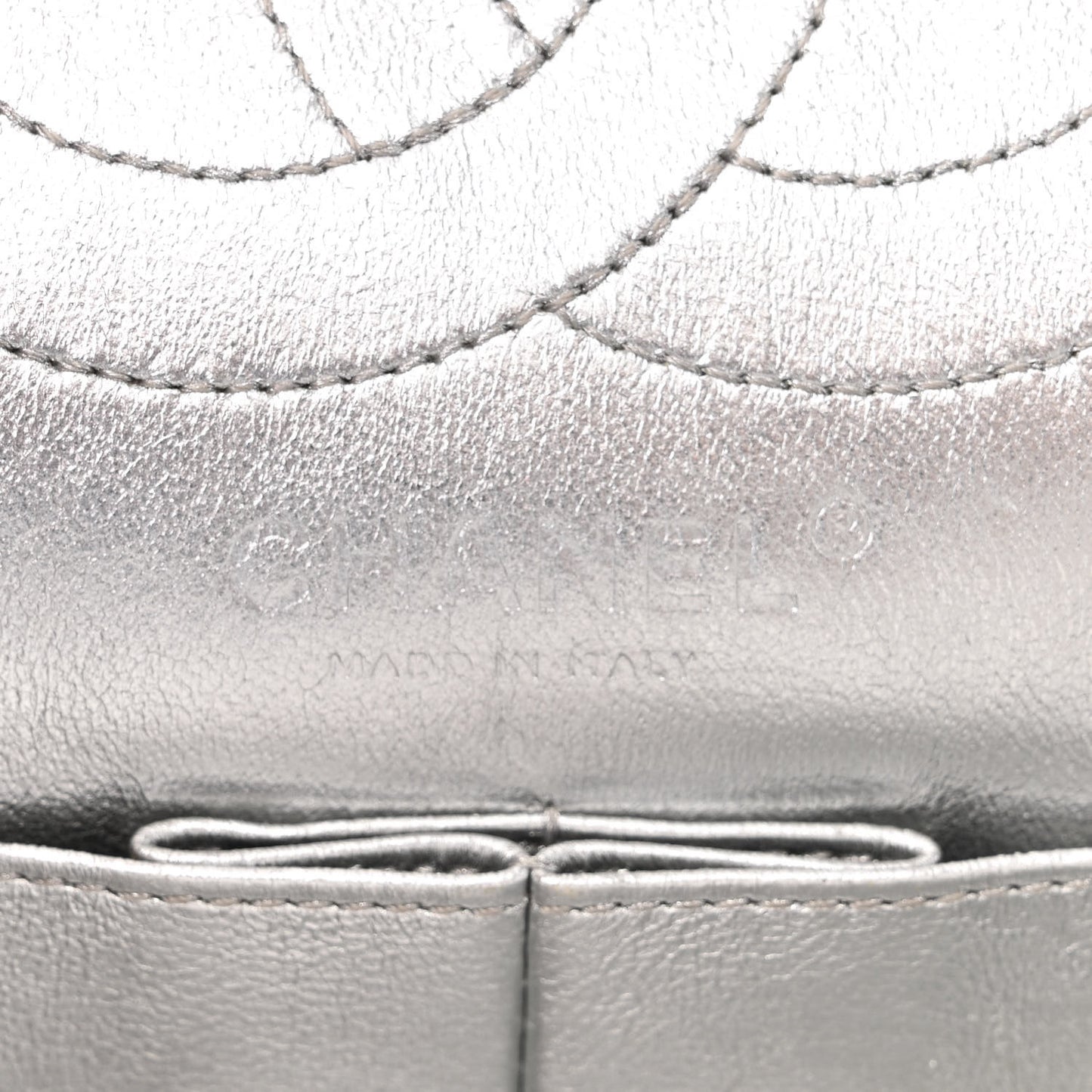 Metallic Lambskin Quilted 2.55 Reissue 226 Flap Silver