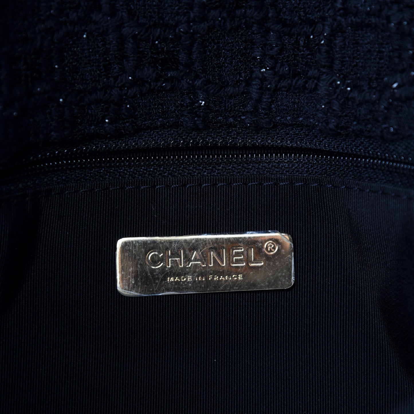 Tweed Quilted Large Chanel 19 Flap Black