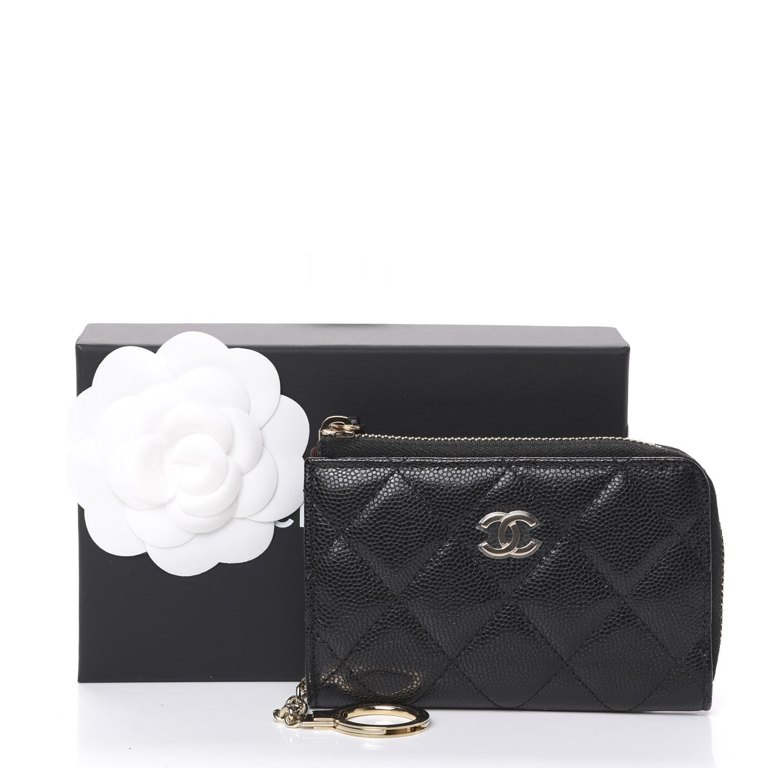 Chanel Caviar Quilted Key Holder Case Black 7 of 7