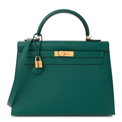 Hermes Epsom Kelly Sellier 32 Malachite 1 of 10