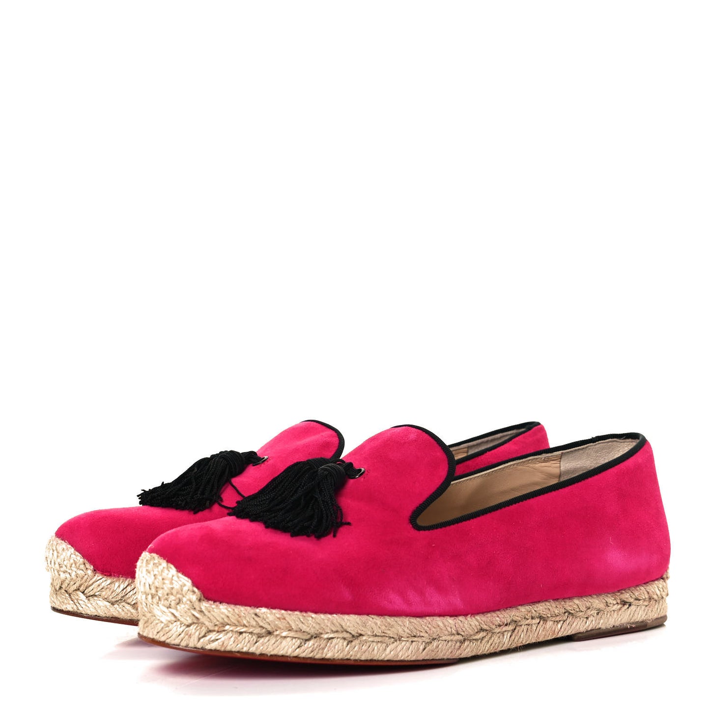 Suede Spanish Cheetah Flat Espadrilles 36 Cyclamen Black