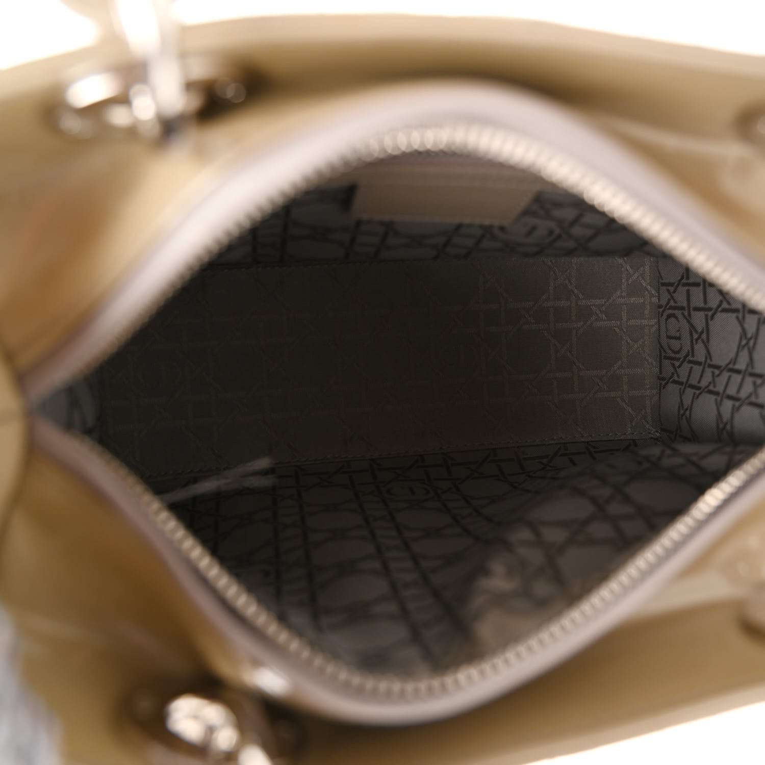 Christian Dior Patent Cannage Medium Lady Dior Grey 5 of 9