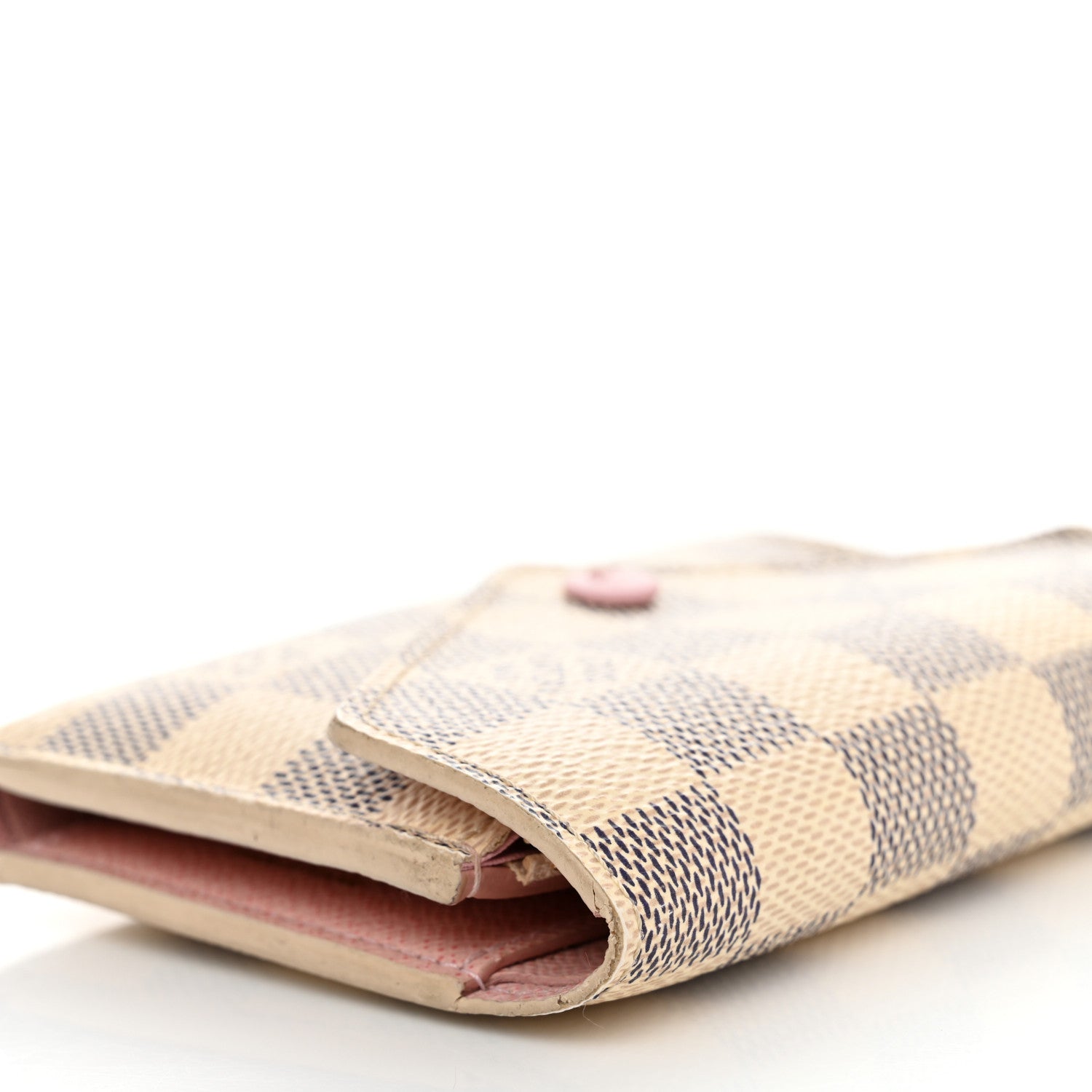 Louis Vuitton Damier Azur Victorine Wallet Rose Ballerine 13 of 15