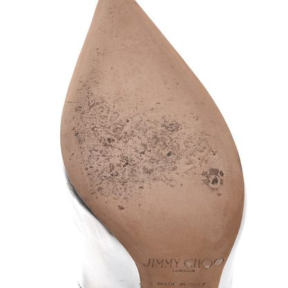 Jimmy Choo Mirror Calfskin Anouk 120 Pointed Toe Pumps 36 Silver 14 of 18