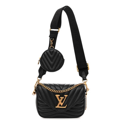 Louis Vuitton Calfskin New Wave Multi Pochette Black 1 of 9