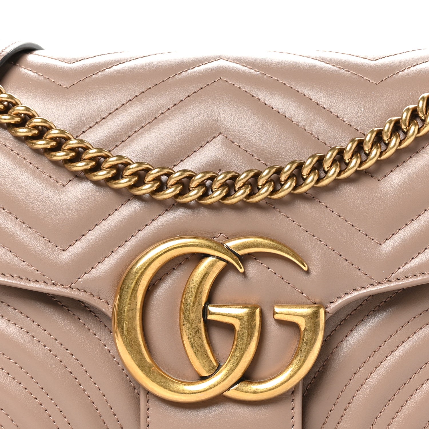 Gucci Calfskin Matelasse Medium GG Marmont Shoulder Bag Porcelain Rose 8 of 10