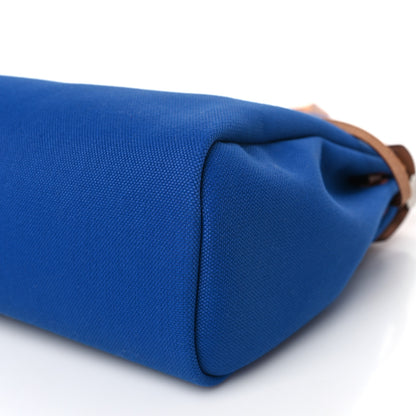 Hermes Military Toile Vache Hunter Herbag Zip Retourne 31 PM Bleu France Fauve 10 of 11